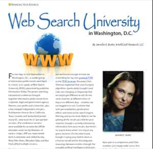 Jan 2013 AIIP Connections - Jennifer Burke review of Web Search U