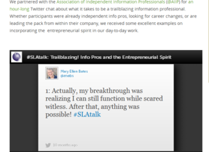 SLA-AIIP tweetchat-MEB quote