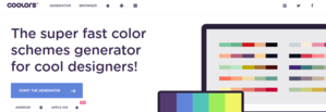 coolors color schemes branding tool