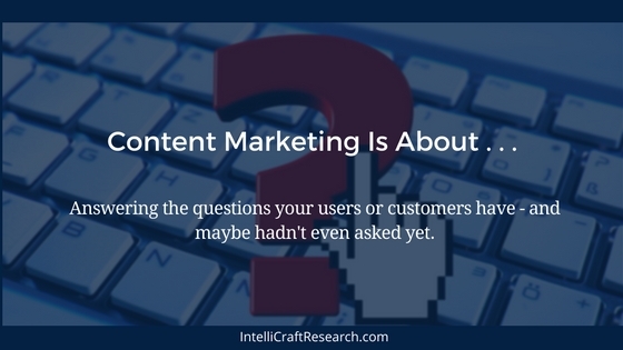 content marketing is about answering questions