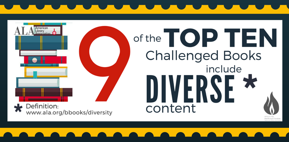 top challenges to books with diverse content