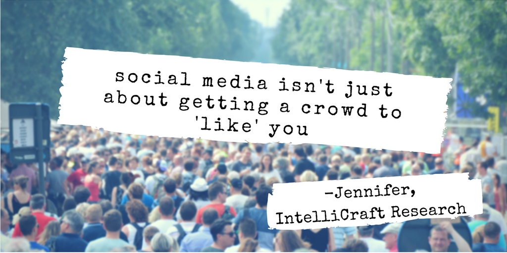 social media not about a big crowd of followers