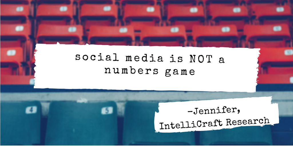 social media not just about numbers of followers