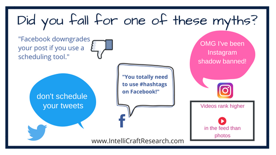 IntelliCraft library marketing social media myths facebook twitter instagram